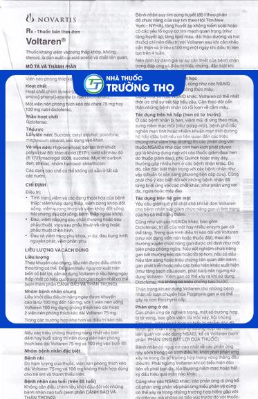 Voltaren SR 75mg3 Trường Thọ - Voltaren SR 75mg3