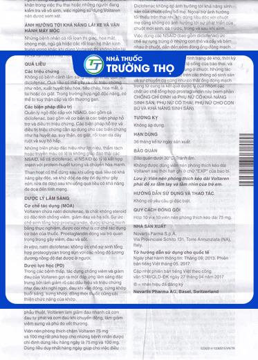 Voltaren SR 75mg4 Trường Thọ - Voltaren SR 75mg4