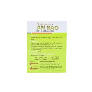 Trường Thọ - Viên uống ngừa mụn An Bảo Nam Dược sạch mụn, chống thâm, mờ sẹo (30 viên) 3 Trường Thọ - an bao chinh 4