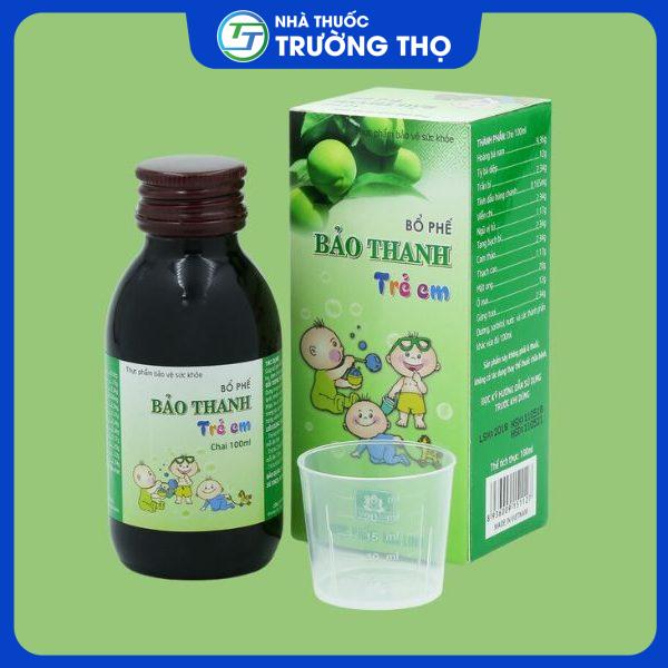 bo-phe-bao-thanh-tre-em-1 Siro Bổ Phế Bảo Thanh Trẻ Em Chai 100ml trừ ho, hóa đàm