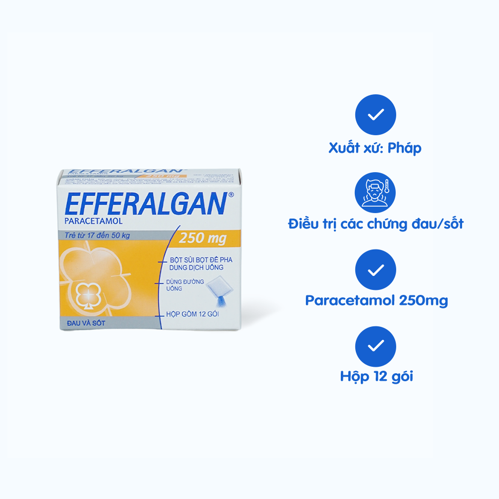 bot-sui-efferalgan-250mg-1 Bột sủi Efferalgan 250mg giảm đau hạ sốt cho trẻ từ 17-50 kg
