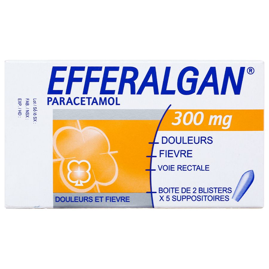 efferalgan-300mg Efferalgan 300mg - Thuốc đạn hạ sốt giảm đau