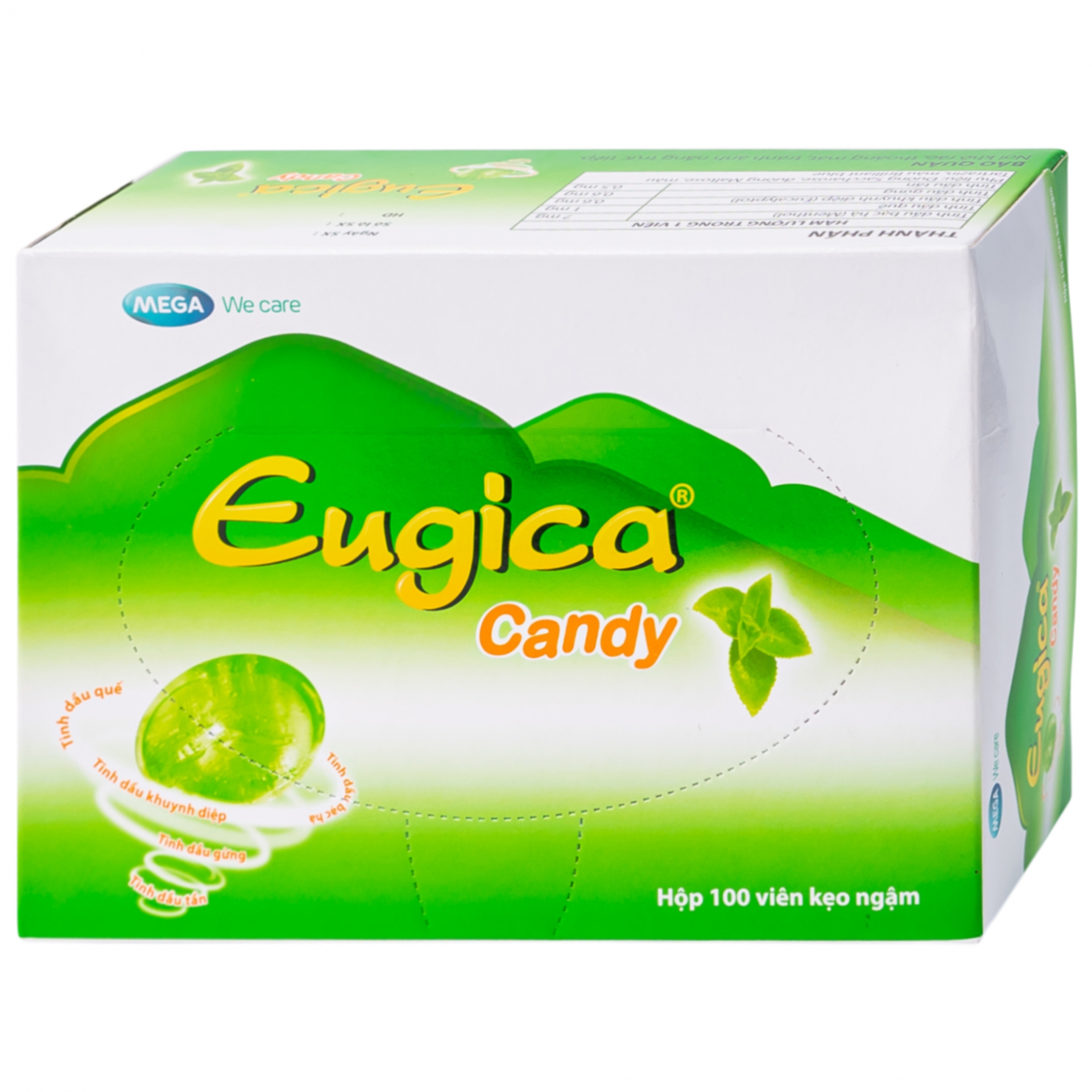 eugica-candy Eugica Candy hỗ trợ làm ấm, thông cổ (hộp 100 viên)