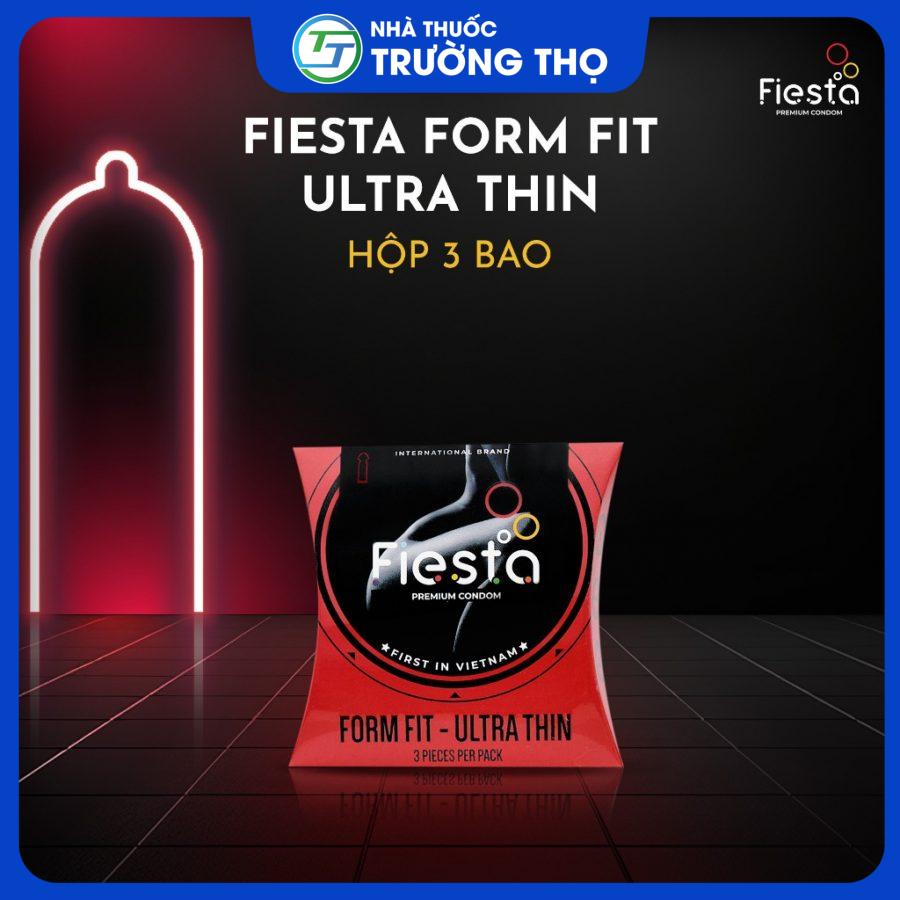Bao cao su Fiesta Form Fit 3 cái ôm sát, siêu mỏng
