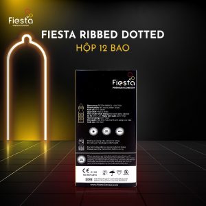 Trường Thọ - Bao cao su Fiesta Ribbed Dotted gân, gai, bo đầu 12 cái 1 Bao cao su Fiesta Ribbed Dotted gân, gai, bo đầu 12 cái