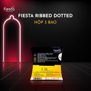 Trường Thọ - Bao cao su Fiesta Ribbed Dotted 3 cái gân, gai, bo đầu 3 IN 1 1 Trường Thọ - fiesta ribbed dotted 3 cai 1