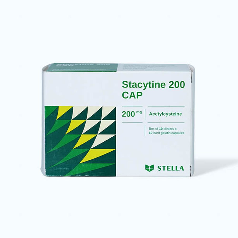 Thuốc Stacytine 200 CAP trị long đờm trong viêm phế quản (10 vỉ x 10 viên) Trường Thọ - huoc Stacytine 200 CAP tri long dom trong viem phe quan 10 vi x 10 vien