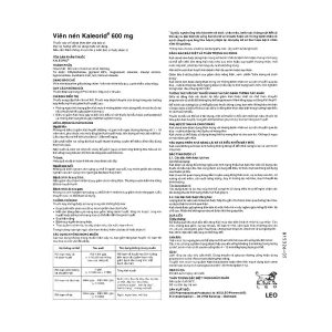 Trường Thọ - Kaleorid 600mg giúp phòng và trị giảm kali máu 3 Trường Thọ - kaleorid 600mg 3