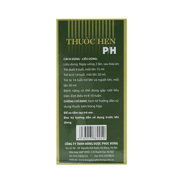 thuốc hen PH2 Trường Thọ - thuoc hen PH2