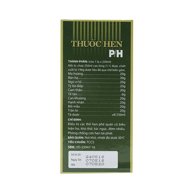 thuốc hen PH3 Trường Thọ - thuoc hen PH3
