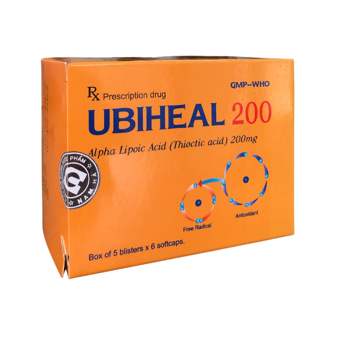 ubiheal-200 Thuốc Ubiheal 200 Nam Hà hộp 5 vỉ x 6 viên