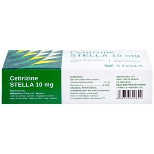 Trường Thọ - Thuốc Cetirizine 10mg giảm viêm mũi dị ứng, mày đay (5 vỉ x 10 viên) 3 Trường Thọ - Cetirizine 2