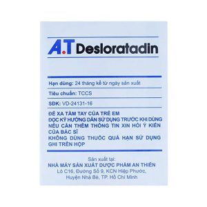 Trường Thọ - Dung dịch uống A.T Desloratadin 2.5mg An Thiên giảm viêm mũi dị ứng, mày đay mạn tính (30 ống x 5ml) 1 Trường Thọ - Desloratadin AT 2