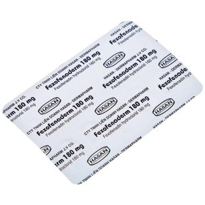Trường Thọ - Thuốc Fexofenaderm 180mg Hasan trị viêm mũi dị ứng theo mùa, mày đay mạn tính vô căn (10 vỉ x 10 viên) 2 Trường Thọ - Fexofenaderm 180mg 1