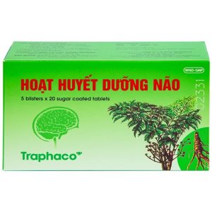 Trường Thọ - Viên bao đường Hoạt Huyết Dưỡng Não Traphaco (5 vỉ x 20 viên) 5 Trường Thọ - HHDN2