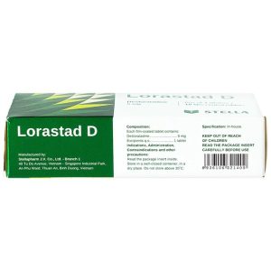 Trường Thọ - Viên nén Lorastad D 5mg Stella giảm viêm mũi dị ứng, mày đay (3 vỉ x 10 viên) 3 Trường Thọ - Lorastad D 5mg 2
