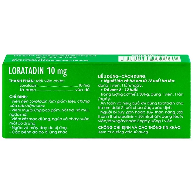 Loratadin 10mg Traphaco 3 Trường Thọ - Loratadin 10mg Traphaco 3