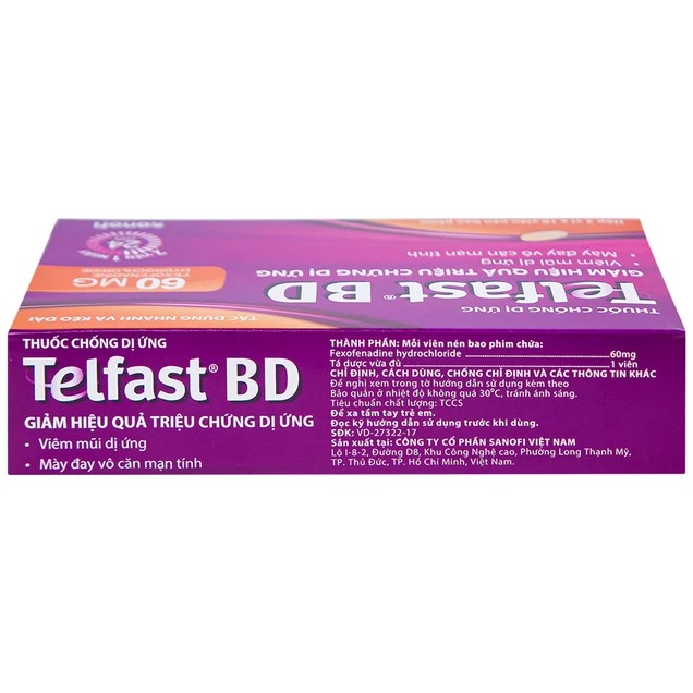 Telfast BD 60mg 1 Trường Thọ - Telfast BD 60mg 1