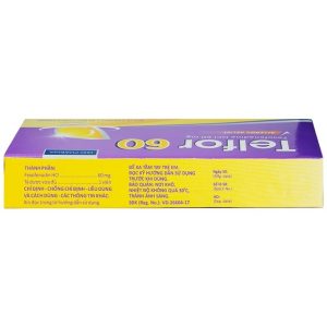 Trường Thọ - Thuốc Telfor 60 DHG điều trị các triệu chứng viêm mũi dị ứng (2 vỉ x 10 viên) 1 Trường Thọ - Telfor 60 2