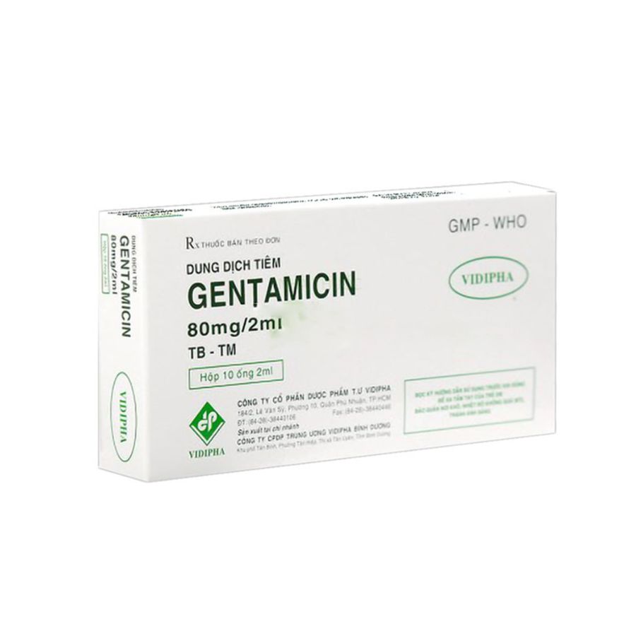 Gentamicin 80mg_2ml Vidipha Trường Thọ - Gentamicin 80mg 2ml Vidipha