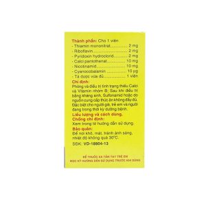 Trường Thọ - Thuốc Vitamin B.Vitab B12 Danapha phòng và điều trị tình trạng thiếu Calci và Vitamin B (100 viên) 1 Trường Thọ - Thiet ke chua co ten 16