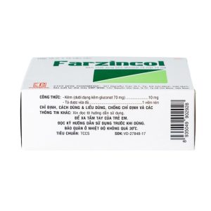 Trường Thọ - Farzincol 10mg bổ sung kẽm, trị thiếu kẽm (10 vỉ x 10 viên) 2 Trường Thọ - fb 2 2024 07 04T133615.277