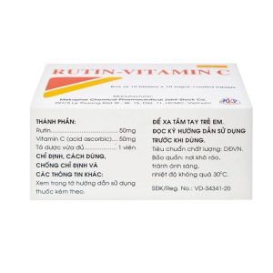 Trường Thọ - Thuốc Rutin-Vitamin C Mekophar hỗ trợ điều trị các hội chứng chảy máu, xơ cứng (10 vỉ x 10 viên) 3 Trường Thọ - fb 2 2024 07 08T134913.545