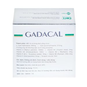 Trường Thọ - Dung dịch uống Gadacal Hà Tây bổ sung Calci, Lysin và các Vitamin (20 ống x 10ml) 1 Trường Thọ - fb 2 64