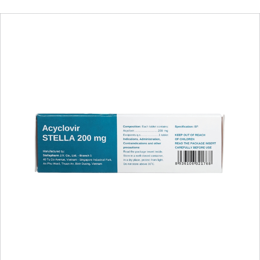 Acyclovir 200mg (2) Trường Thọ - Acyclovir 200mg 2