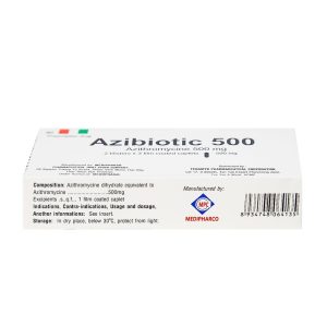 Trường Thọ - Thuốc Azibiotic 500 điều trị nhiễm khuẩn (2 vỉ x 3 viên) 1 Trường Thọ - Azibiotic 2