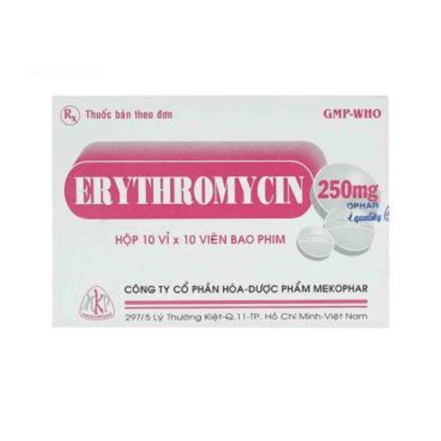 Erythromycin 250mg MKP Trường Thọ - Erythromycin 250mg MKP