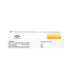 Trường Thọ - Thuốc Griseofulvin 500mg Vidipha điều trị các bệnh nấm da, tóc, lông, móng tay, móng chân (2 vỉ x 10 viên) 1 Trường Thọ - Griseofulvin 500mg 2
