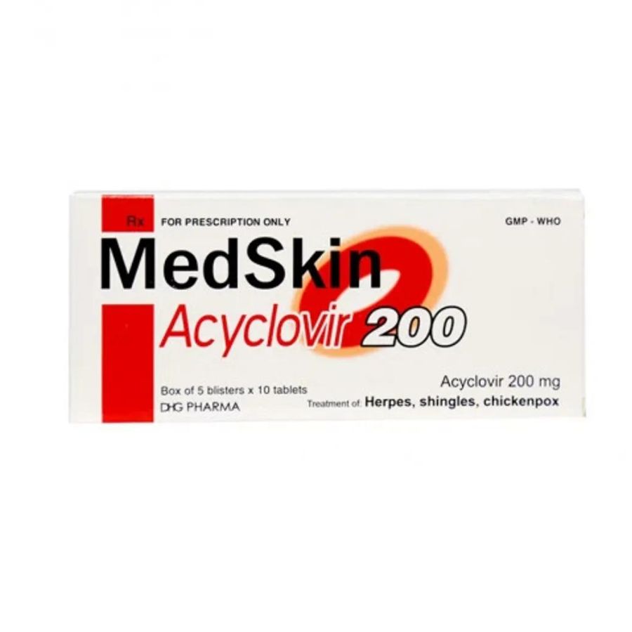 Medskin Acyclovir 200mg Trường Thọ - Medskin Acyclovir 200mg