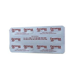 Trường Thọ - Thuốc Zaromax 500 DHG Pharma điều trị viêm phế quản, viêm phổi (3 vỉ x 10 viên) 1 Trường Thọ - Zaromax 500 2
