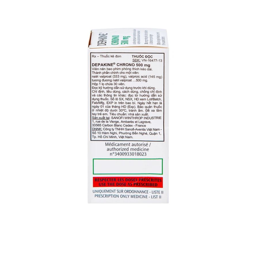 Depakine 500mg 2 Trường Thọ - Depakine 500mg 2