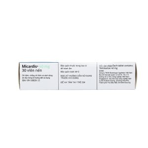 Trường Thọ - Viên nén Micardis 40mg điều trị tăng huyết áp vô căn (3 vỉ x 10 viên) 1 Trường Thọ - Micardis plus 40mg 2