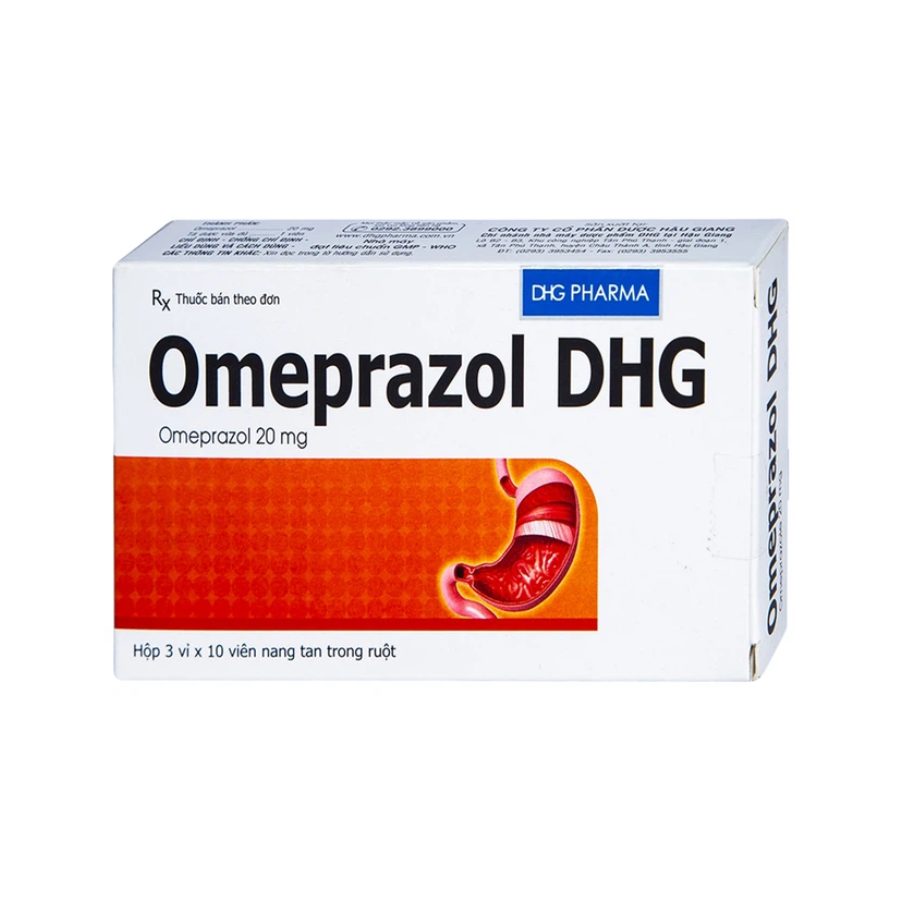 Viên nang Omeprazol DHG 20mg Viên nang Omeprazol DHG 20mg