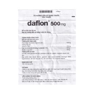 Trường Thọ - Thuốc Daflon 500mg điều trị các triệu chứng liên quan đến suy giảm tĩnh mạch bạch huyết và trĩ cấp (60 viên) 1 Trường Thọ - a2 3 2