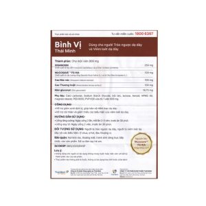 Trường Thọ - Viên uống Bình Vị Thái Minh hỗ trợ giảm acid dịch vị, giúp bảo vệ niêm mạc dạ dày (80 viên) 1 Trường Thọ - 2 21 2