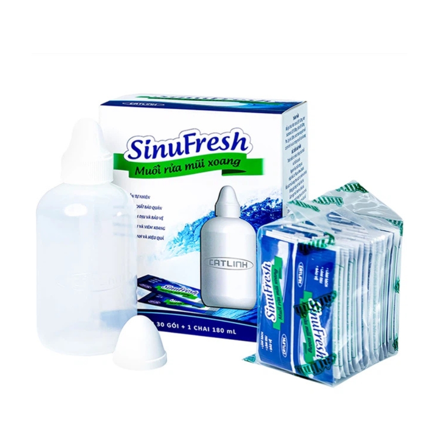 Bình + muối rửa mũi xoang Trường Thọ - Binh muoi rua mui xoang 1