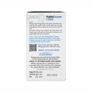 Trường Thọ - Viên uống NattoEnzym 1000 tan cục máu đông trong lòng mạch, tăng tuần hoàn máu (60 Viên) 1 Trường Thọ - Nattoenzym 1000 2