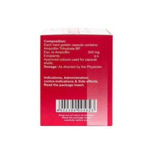 Trường Thọ - Thuốc Ampicillin Capsules BP 500mg Brawn điều trị nhiễm khuẩn (10 vỉ x 10 viên) 2 Trường Thọ - Smart pharma 59 1