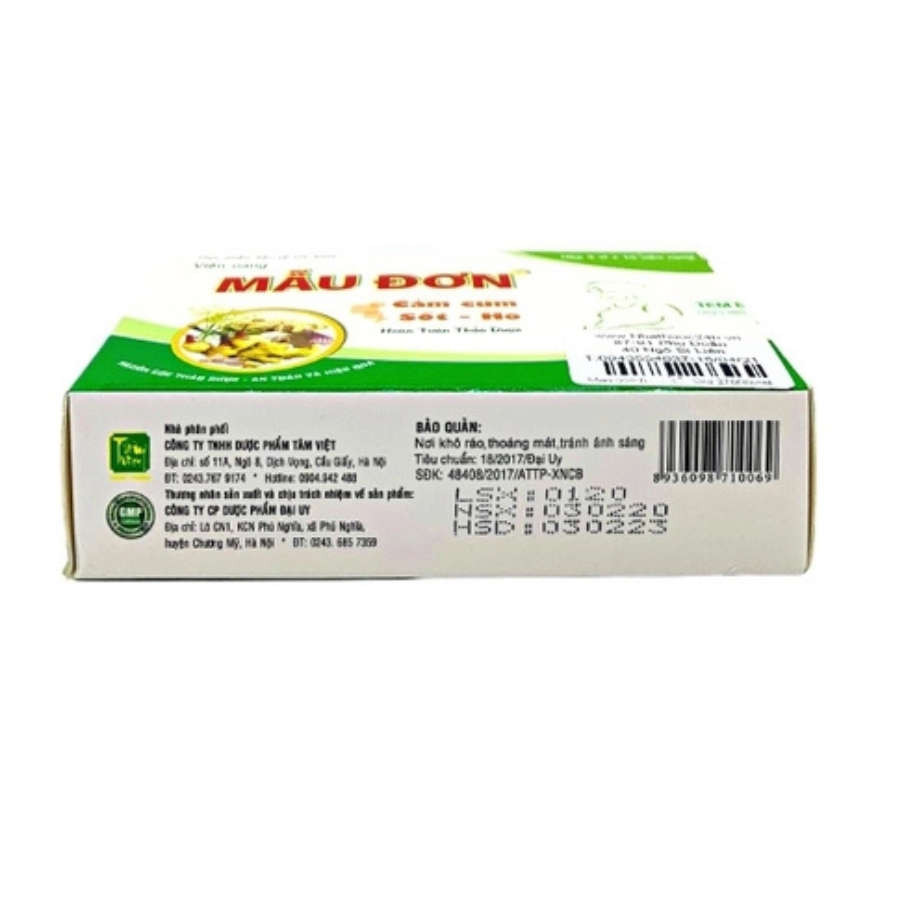 Viên cảm cúm Mẫu đơn Trường Thọ - Vien cam cum Mau don